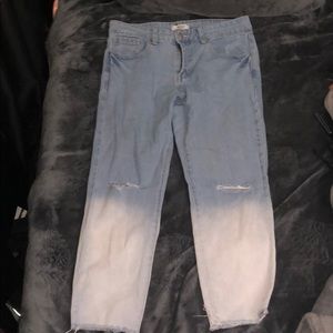 Forever 21 white wash jeans
